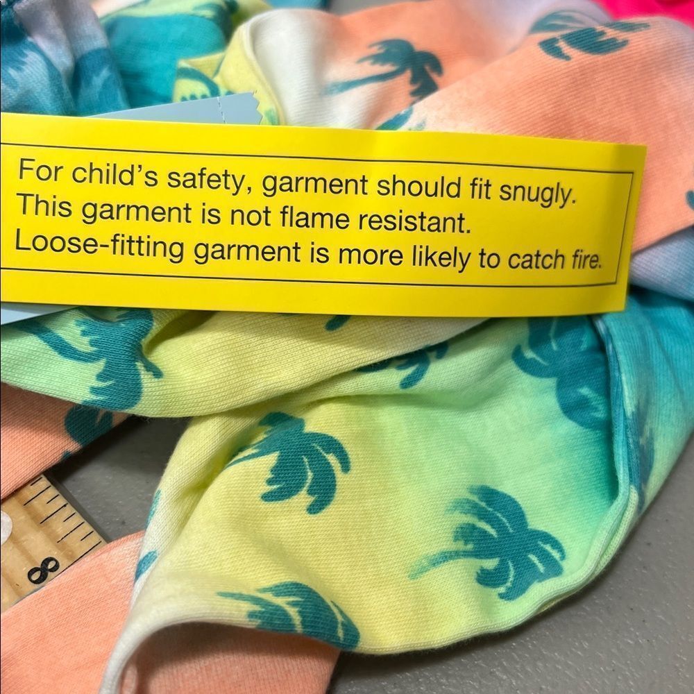 Cat & Jack palm tree one piece cotton Pajamas zip up size 24 months New - Picture 12 of 12